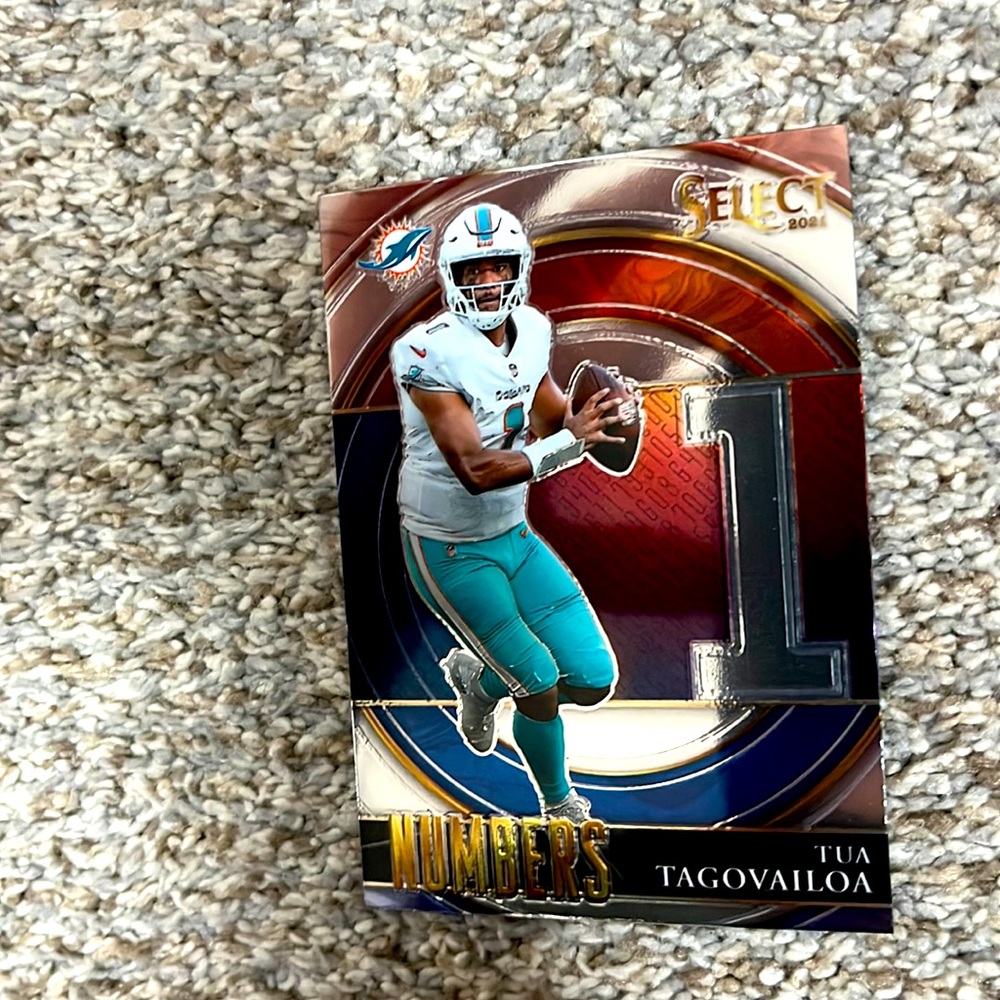 Tua tagovailoa 2021 panini select numbers card